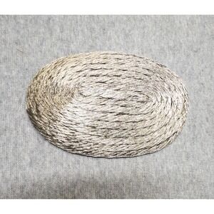 Vintage Silver Tone‎ Rope Lasso Brooch